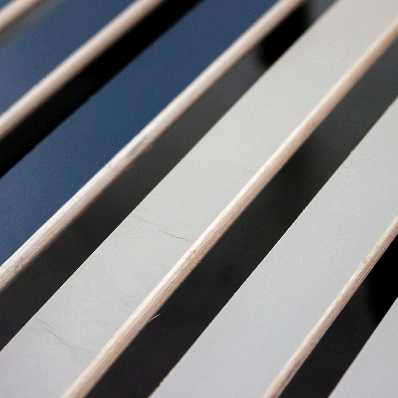 This image shows the wooden strips on top of the bed frame