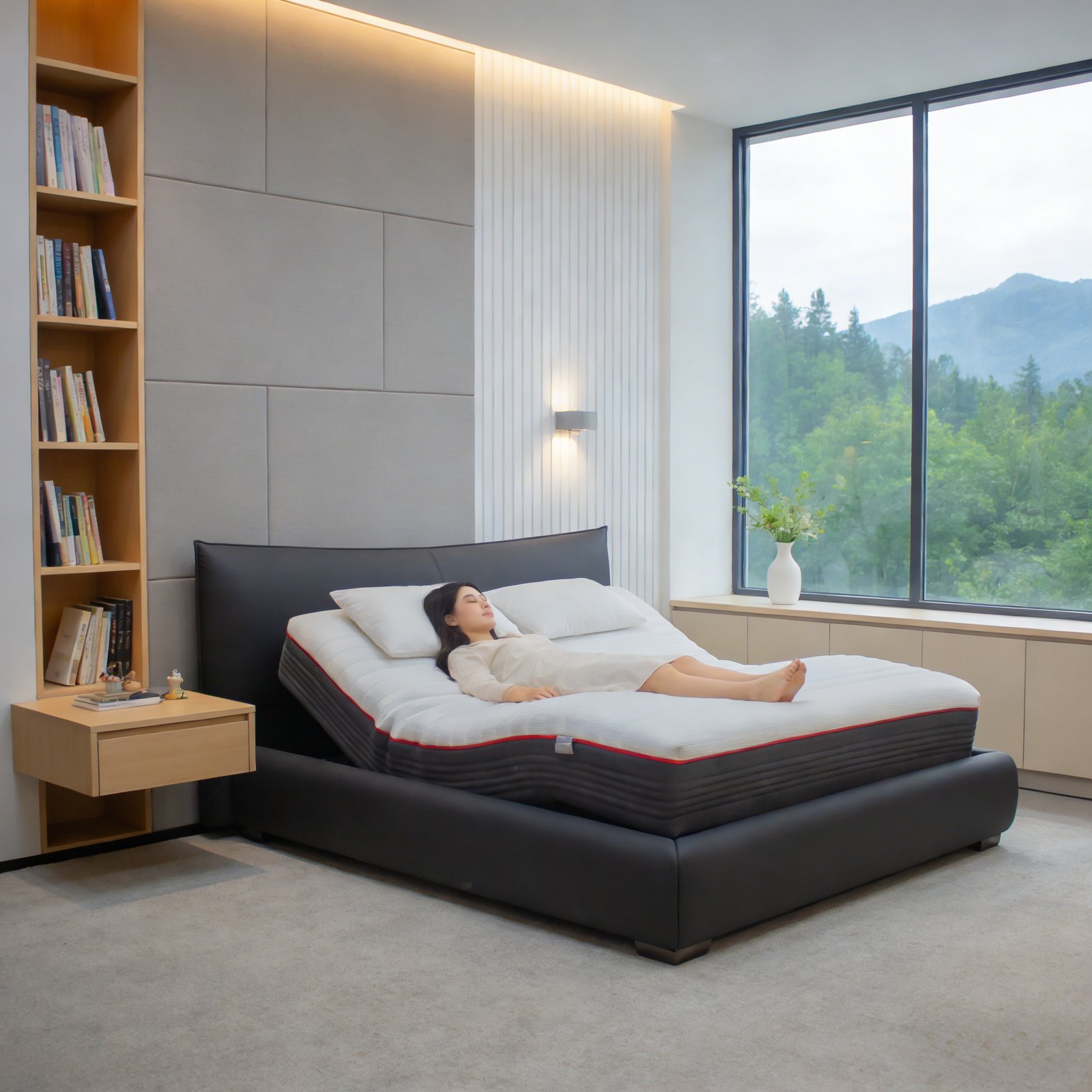 This picture shows the use scenario of smart electric mattresses