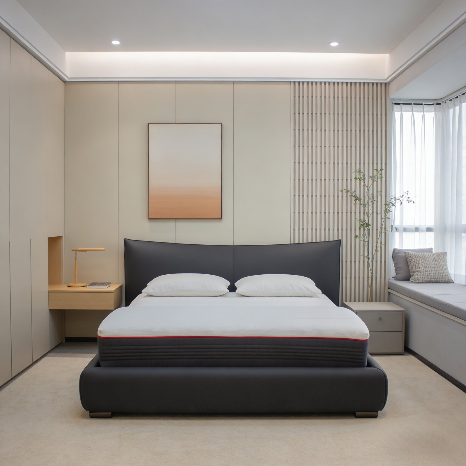 This picture shows the use scenario of smart electric mattresses