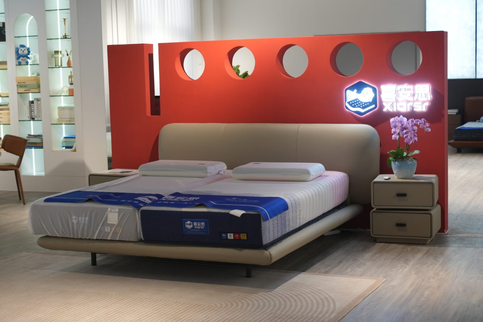 The exhibition hall of Xiansi smart mattress was displayed